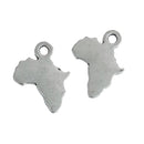 10 AFRICA Charms, Africa Pendants, 12x10mm, chs2420