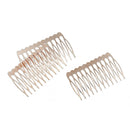 10 Rose Gold Hair Comb Blanks, rose gold metal combs, hair barrette blanks, 2.5" long fin0559