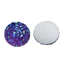 10 Round Resin PURPLE RAINBOW Glitter DRUZY Cabochons, faux druzy, 12mm  cab0447