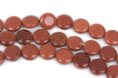 12mm GOLDSTONE COIN Beads, Sparkly Sandstone Beads, Gold Stone Beads,full strand, about 33 beads, ggs0023