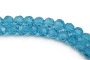 6mm Round Crystal Beads, Faceted AQUAMARINE BLUE Glass Crystal Beads, 100 beads, bgl1408
