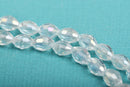 6mm Oval Rice Crystal Beads, Faceted CLEAR AB Glass Crystal Beads, 72 beads, bgl1428