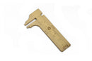Brass Vernier Caliper, Economy Bead measuring tool, millimeters mm and inches in.  range is 0-60mm, 0-2.5" made in India, tol0560