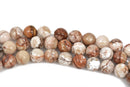 12mm CARAMEL AGATE Round Gemstone Beads, natural, brown, tan, white, rust, grey, full strand, about 32 beads, gag0266