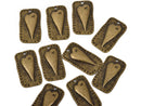10 MENDED HEART Charm Pendants, bronze metal, broken heart charms, rustic mending heart, 27x15mm, chb0440