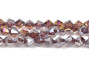 8mm Amethyst Purple AB Bicone Glass Crystal Beads, Transparent Faceted Beads, about 35 beads, bgl1458