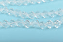 8mm Helix Crystal Beads, Faceted CLEAR Transparent Glass Crystal Beads, 35 beads, bgl1460