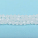 4mm SNOWFLAKE WHITE Bicone Glass Crystal Beads, Opaque Faceted Beads, about 120 beads, bgl1477