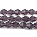 4mm AMETHYST PURPLE Bicone Glass Crystal Beads, Transparent Faceted Beads, about 120 beads, bgl1479