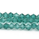 4mm BLUE ZIRCON Bicone Glass Crystal Beads, Transparent Faceted Beads, about 120 beads, bgl1480