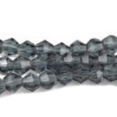 4mm MONTANA BLUE DENIM Bicone Glass Crystal Beads, Transparent Faceted Beads, about 120 beads, bgl1491