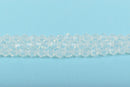 4mm WHITE OPAL Bicone Glass Crystal Beads, Translucent Faceted Beads, about 120 beads, bgl1488