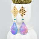 Peacock Filigree Earrings Gold Filled Drop Earrings JLR0230