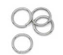 50 Stainless Steel Open Jump Rings, 10mm OD, 7mm ID, 15ga, 1.5mm wire, 15 gauge, jum0198