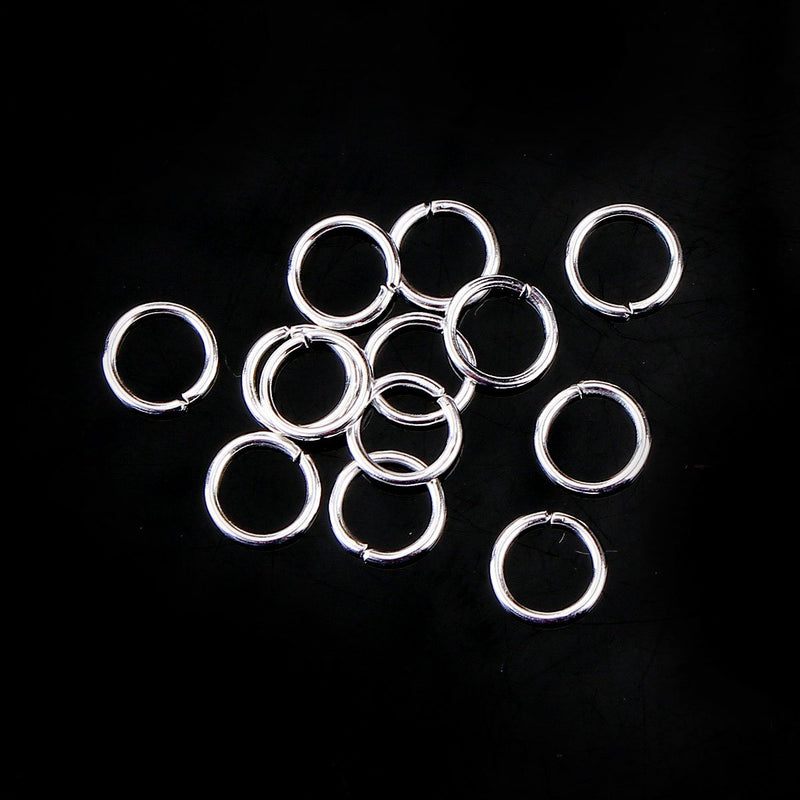 50 pcs 8mm silver jump rings open 18ga jum0208a