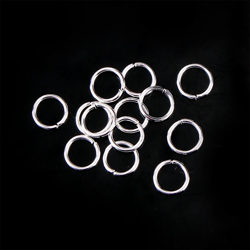 50 pcs 8mm silver jump rings open 21ga jum0211a