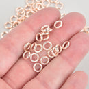 50 pcs 7mm ROSE GOLD Open Jump Rings, Wire Findings, 14 gauge, jum0216a
