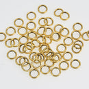 50 Gold 8mm Soldered Closed Jump Rings, Brass, jum0239a
