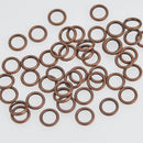 50 Copper 8mm Soldered Closed Jump Rings, Brass, jum0240a