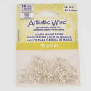 8mm Jump Rings SILVER 18ga 1mm, 45pcs, jum0249
