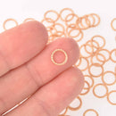 25 Gold TWISTED ROPE CIRCLE Charms, Connector Rings, 7.5mm diameter jum0262