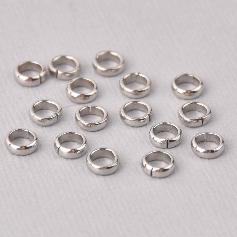 100 pcs 6mm STAINLESS STEEL Heavy Thick Open Jump Rings jum0264