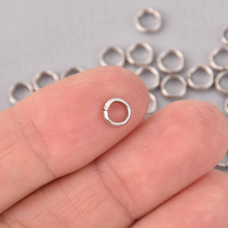 100 pcs 6mm STAINLESS STEEL Heavy Thick Open Jump Rings jum0264