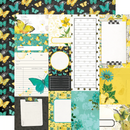 Simple Vintage Lemon Twist COLLECTION KIT by Simple Stories - 12x12" Pieces, Bright Paper Pack and Stickers for Scrapbooking, junk journaling pap0040