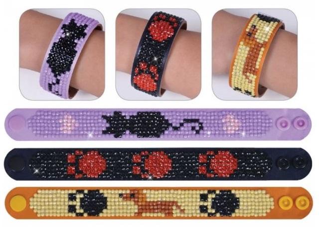 Diamond Dotz BRACELETS PETS Rhinestone Facet Painting Kit, Set of 3, kit0209