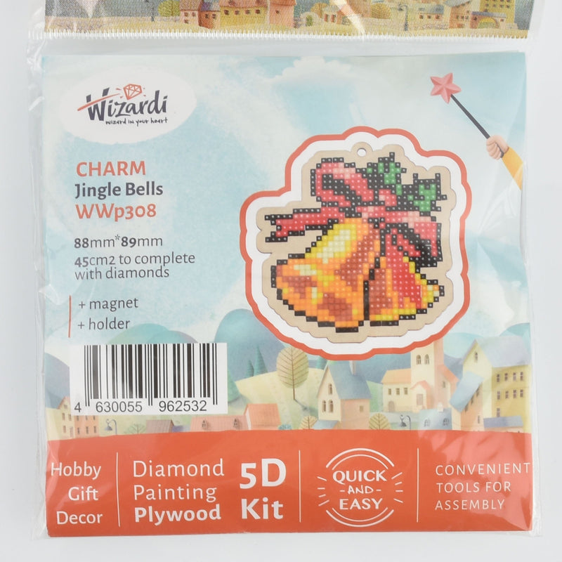 Christmas Bells Ornament Kit, Diamond Painting DIY, kit0437