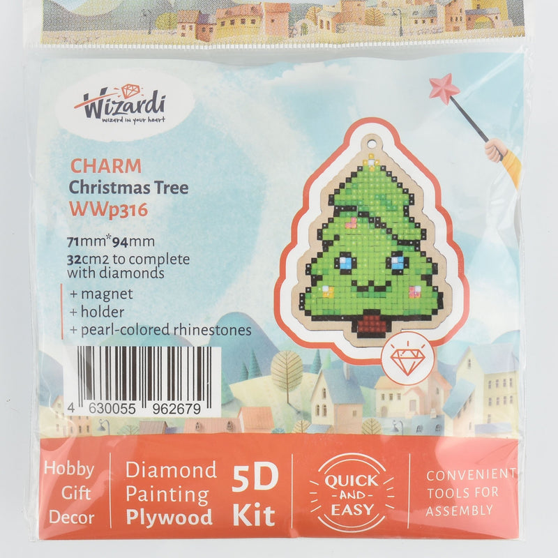 Christmas Tree Ornament Kit, Diamond Painting DIY, kit0443