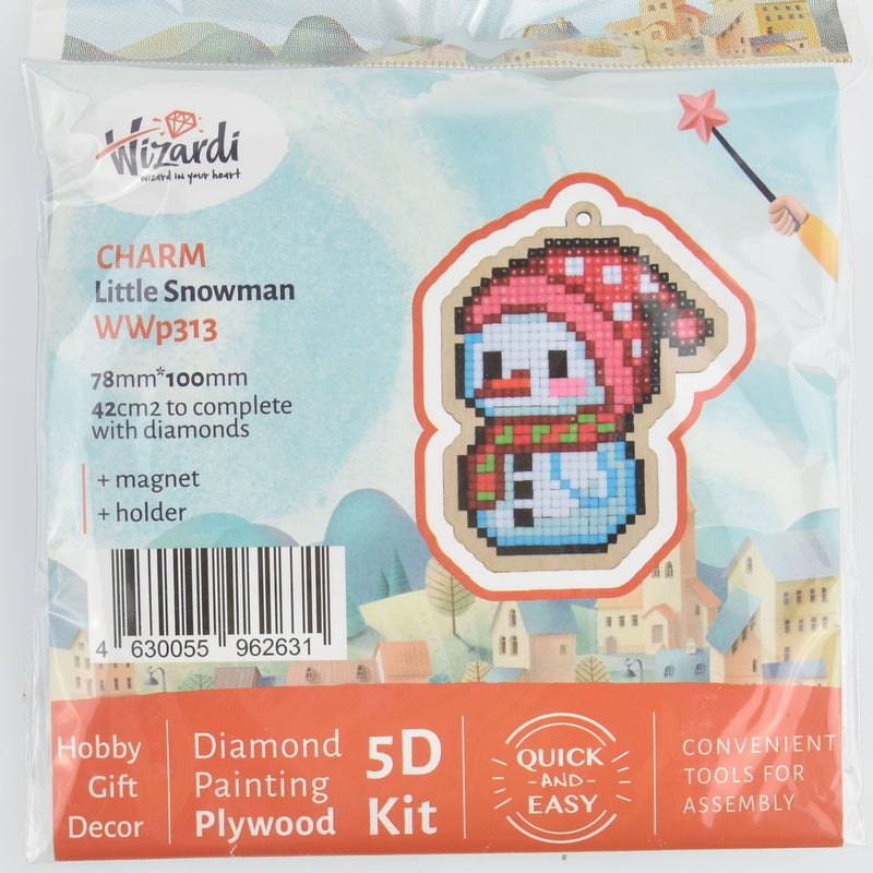 Christmas Snowman Ornament Kit, Diamond Painting DIY, kit0446