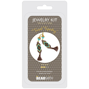 BeadSmith Jewelry Kit, Tassel Tapestry Earrings, kit0516