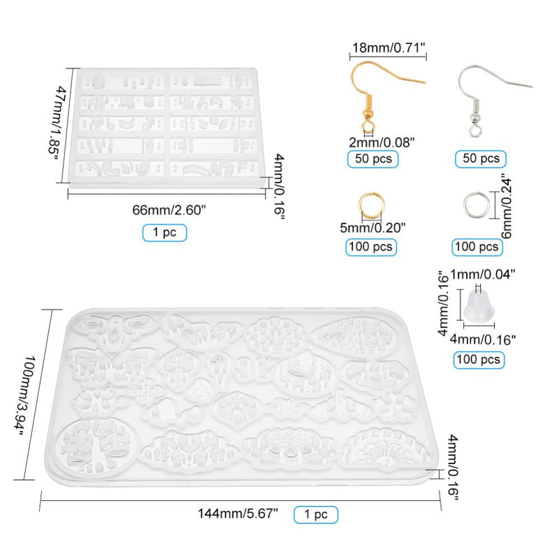 DIY Earring Making Kit, resin mold, silicone, kit0520