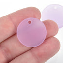 10 LIGHT PURPLE Acrylic Circle Charms, 1" acrylic blanks round drop charms Lca0496
