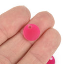 10 PINK OPAQUE 1/2" Circle Charms Blanks Laser Cut Acrylic Disc Lca0590