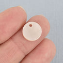 10 BEIGE PEARL ACRYLIC 1/2" Circle Charm Blanks Laser Cut Acrylic Blanks Disc Lca0629