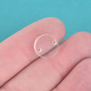 50 Clear Charm Blanks, 1/2" acrylic round Circle Disc, connector link, laser cut shapes, LCA0642c