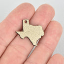 10 Gold 1" TEXAS Charms, Laser Cut Metallic Plastic Blanks Lca0649a