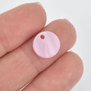 10 PINK PEARL ACRYLIC 1/2" Circle Charm Blanks Laser Cut Acrylic Blanks Disc Lca0651a