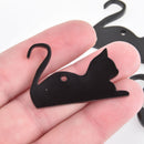 5 Black CAT Acrylic Charms Laser Cut 1.5" Lca0674