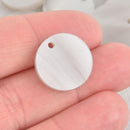 10 GRAY PEARL ACRYLIC 1" Circle Charm Blanks Laser Cut Acrylic Blanks Disc Lca0687a