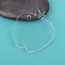 10 APPLE blank charms 2" Clear laser cut acrylic Lca0707a