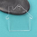 5 HOUSE blank charms 2" Clear laser cut acrylic Lca0715a