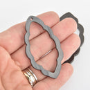 black laser cut acrylic marquis leaf