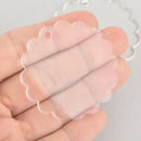 5 CLEAR Acrylic 2" Flower Acrylic Blanks, laser cut charms Lca0745a
