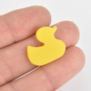 10 Duckie Acrylic Cabochons, Yellow Laser Cut Charms, 22mm Lca0747a