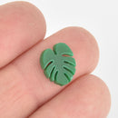 10 Monstera 1/2" Leaf Cabochons Green Acrylic Laser Cut Lca0748a