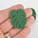 4 Monstera Leaf Charms 1.5" Acrylic Laser Cut Lca0750a