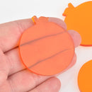 5 Orange Acrylic 2" Pumpkin Cabochons, Lca0764a